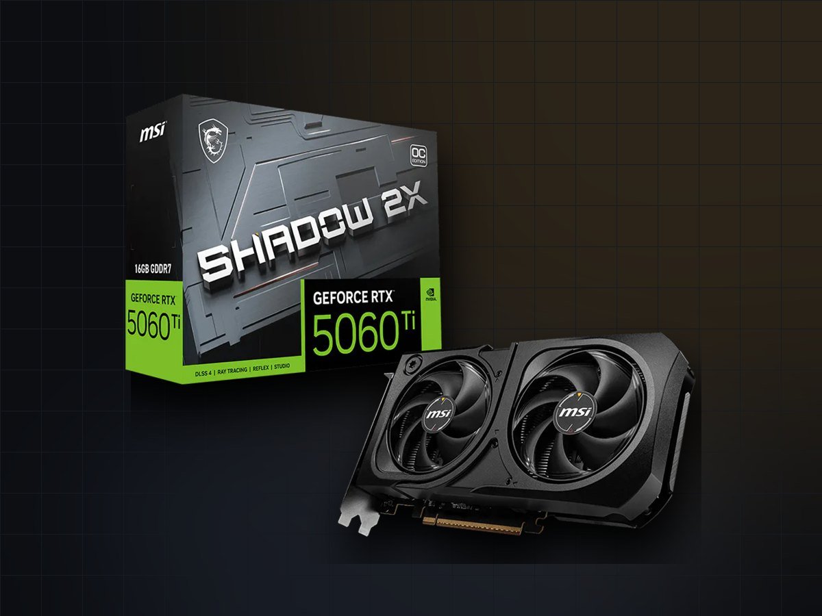 MSI GeForce RTX 5060 Ti 16G Shadow 2X OC Plus