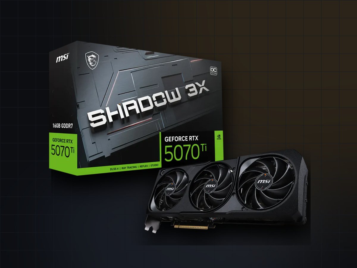 MSI GeForce RTX 5070 Ti 16G Shadow 3X OC